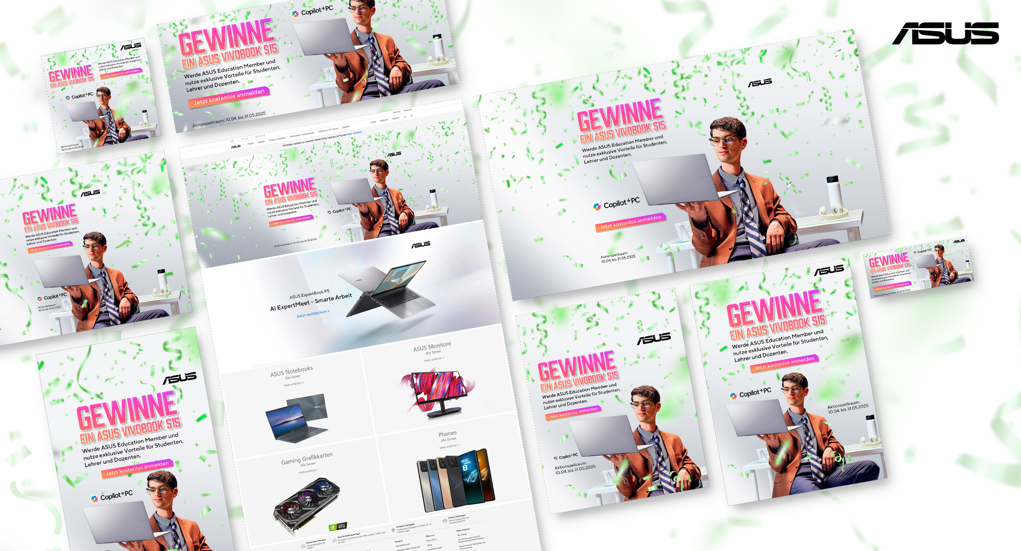 ASUS Gewinnspiel Banner Kampagne